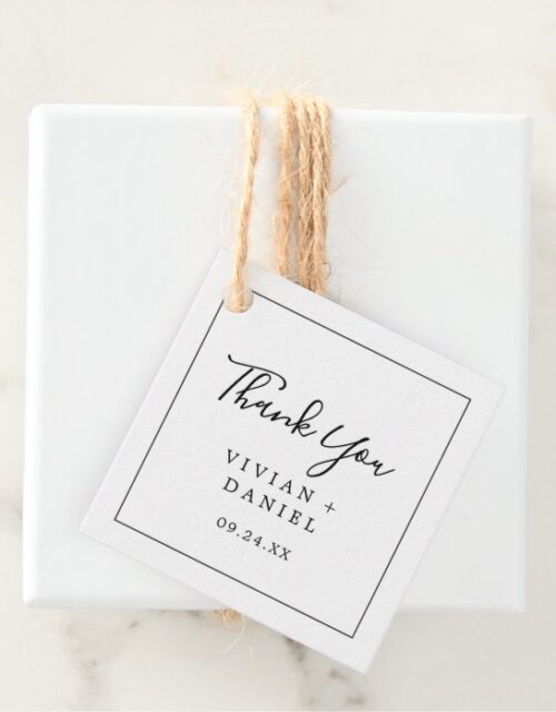 Minimalist Thank You Favor Tags
