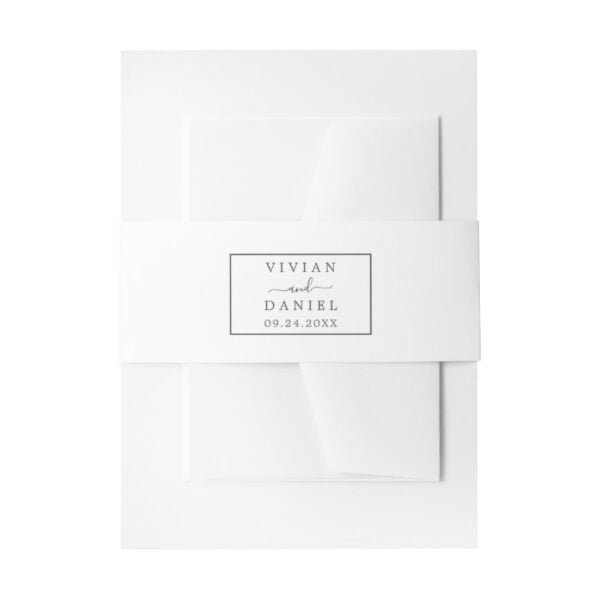 Minimalist Wedding Invitation Belly Band