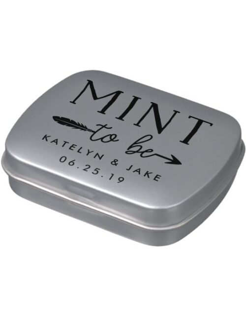 Mint to Be | Personalized Wedding Favor Mints Jelly Belly Candy Tin