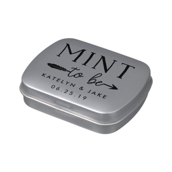 Mint to Be | Personalized Wedding Favor Mints Jelly Belly Candy Tin