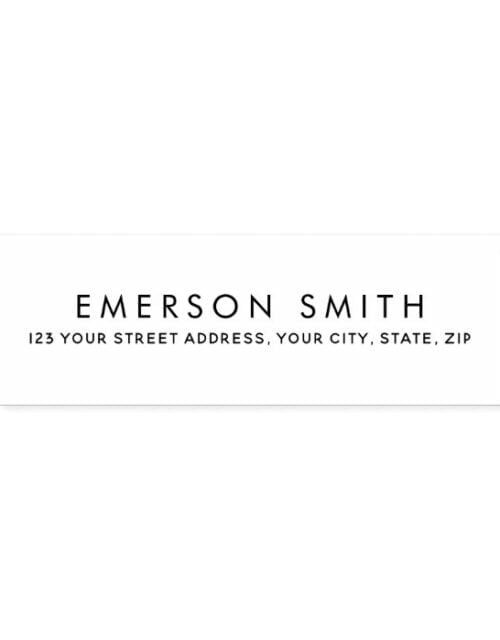 Modern minimalist elegant return address self-inking stamp