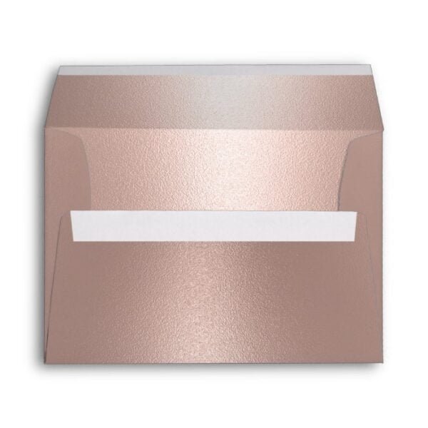 Modern Wedding Faux Rose Gold Foil 5X7 Envelope