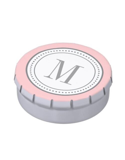 Monogram Candy Tin - pink