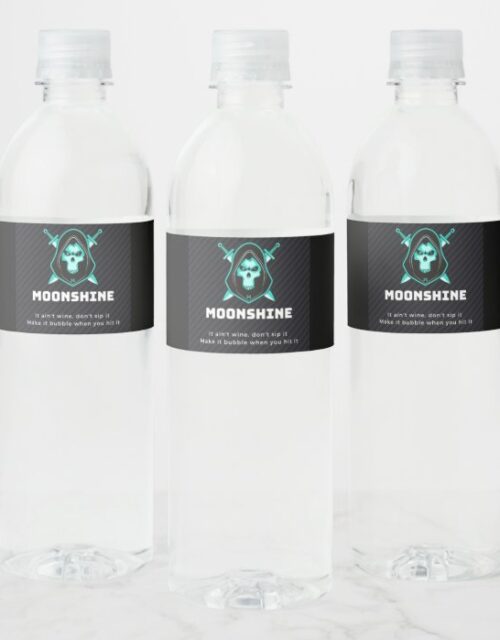 Moonshine Water Bottle Label