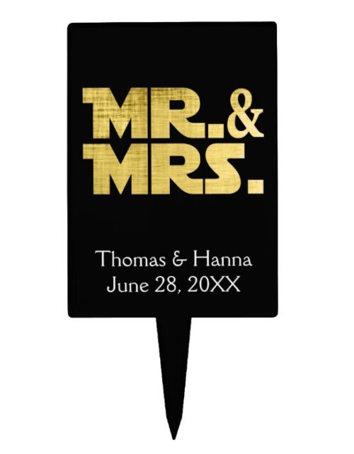 Mr and Mrs Wedding Cake Topper