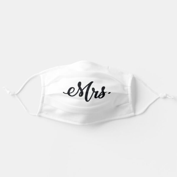 MR AND MRS WEDDING PARTY. ADULT CLOTH FACE MASK