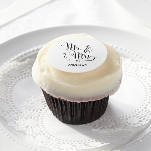 Mr. & Mrs. Edible Frosting Rounds
