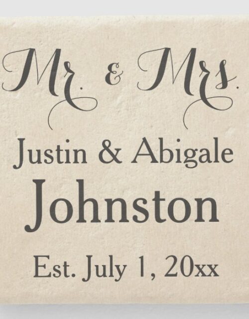 Mr. & Mrs. Stone Coaster