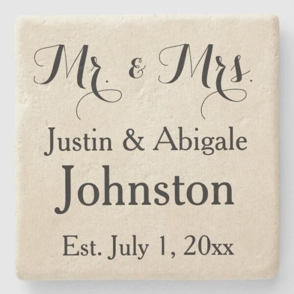 Mr. & Mrs. Stone Coaster