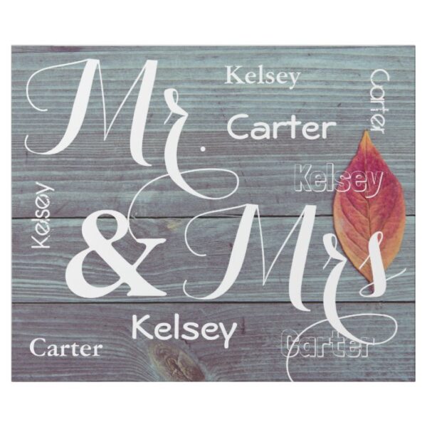 Mr & Mrs Wedding/Anniversary Personalized Names Wrapping Paper