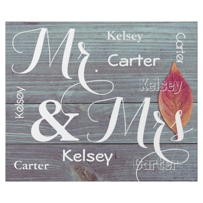 Mr & Mrs Wedding/Anniversary Personalized Names Wrapping Paper