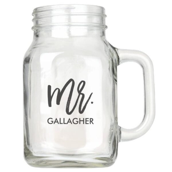 Mr Trendy Script Mason Jar