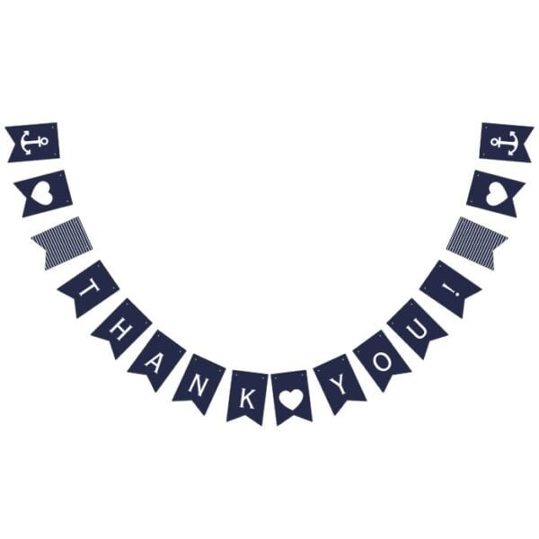 Nautical Thank You Bunting Prop for Pictures Bunting Flags