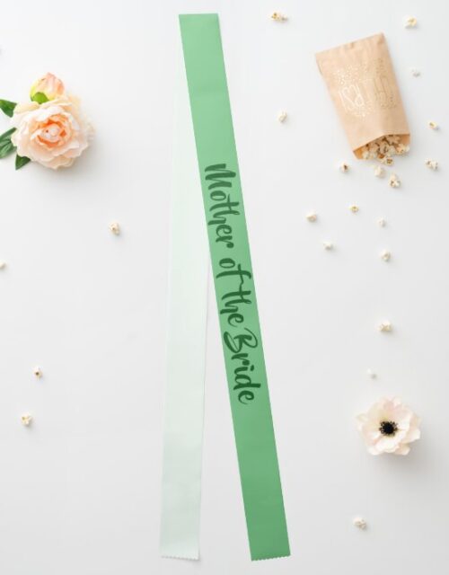 Neo Mint Green Mother of the Bride Wedding Sash