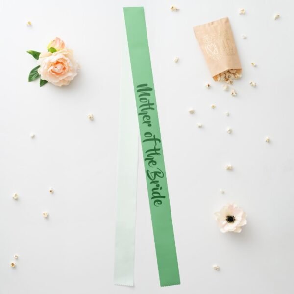 Neo Mint Green Mother of the Bride Wedding Sash