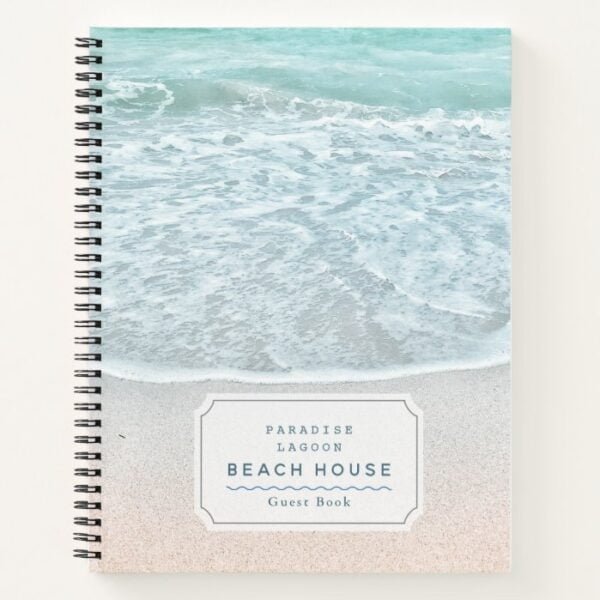 Ocean Photo Beach Vacation Rental Guest Book