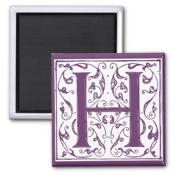 Ornate H Monogram Magnet