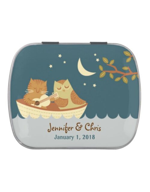 Owl & Pussycat Storybook Wedding (Sea Blue) Jelly Belly Candy Tin
