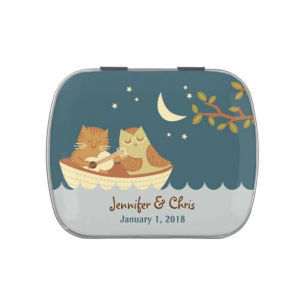 Owl & Pussycat Storybook Wedding (Sea Blue) Jelly Belly Candy Tin