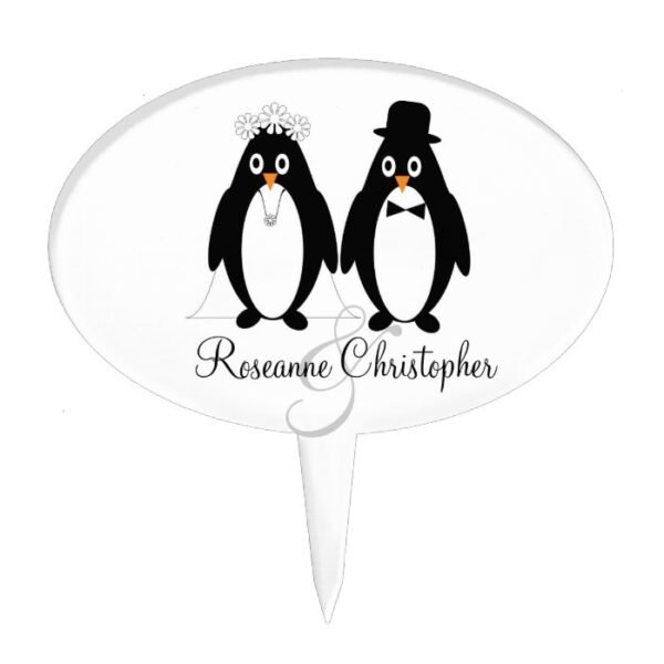 Penguin Wedding Cake Topper