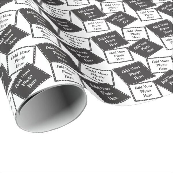 Personalize 4 Photos Templates Wrapping Paper