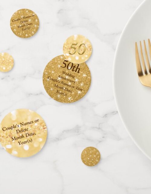 Personalized 50th Wedding Anniversary Confetti
