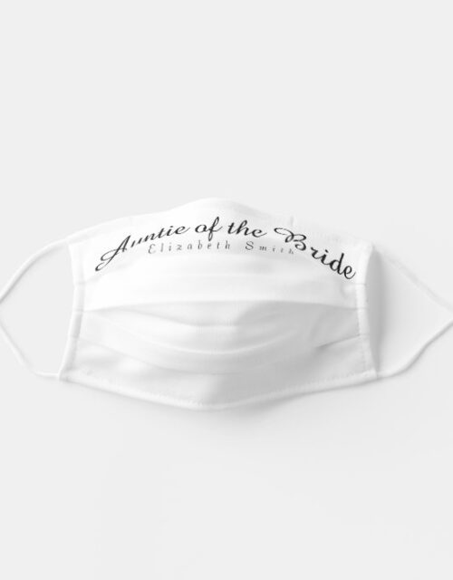Personalized Auntie of the Bride Face Mask