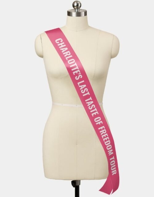 Personalized Bachelorette Last Taste Of Freedom Sash