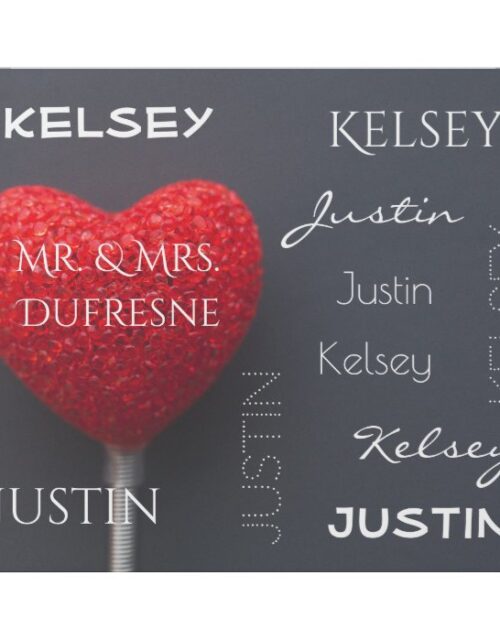 Personalized Couple's Name Wrapping Paper