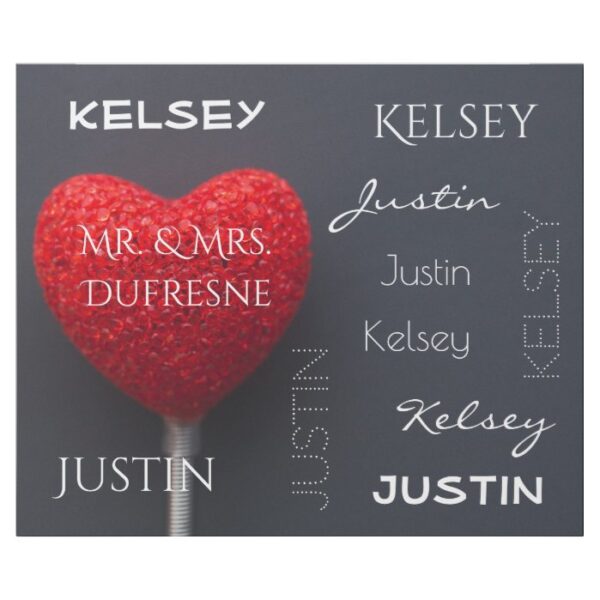 Personalized Couple's Name Wrapping Paper