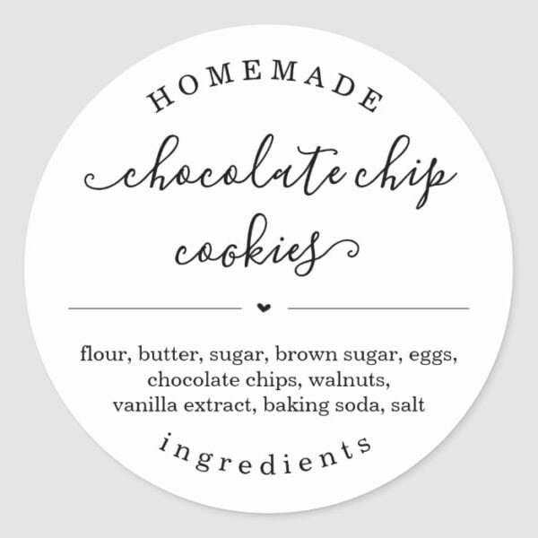 Personalized Homemade Food Sticker