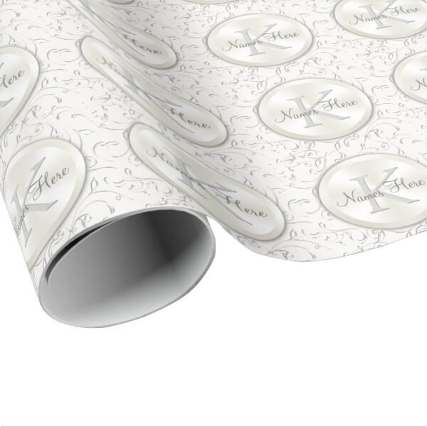 Personalized Monogram Wedding Wrapping Paper