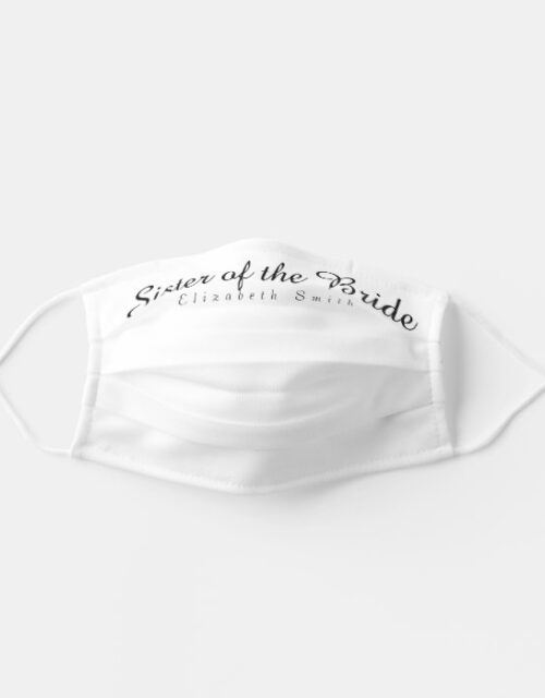 Personalized Sister of the Bride Face Mask