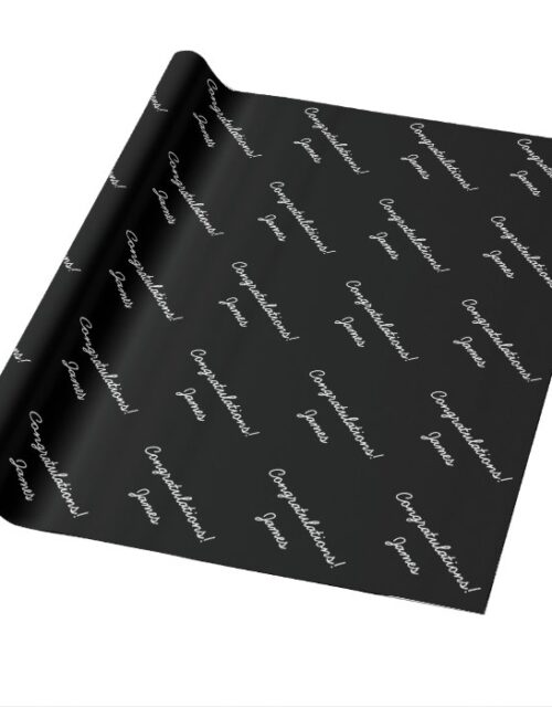 Personalized wrapping paper for congratulations