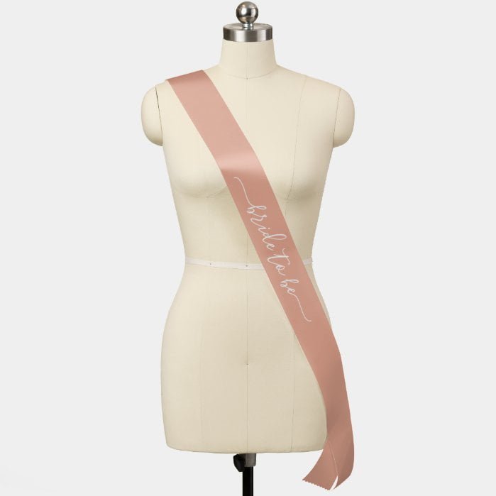 Pink calligraphy bride to be bachelorette bridal sash