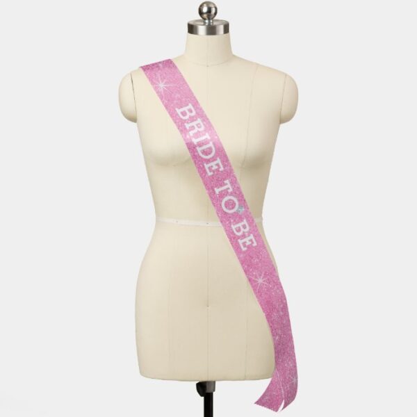 Pink Glitter Bride to Be | Bridal Party Sash