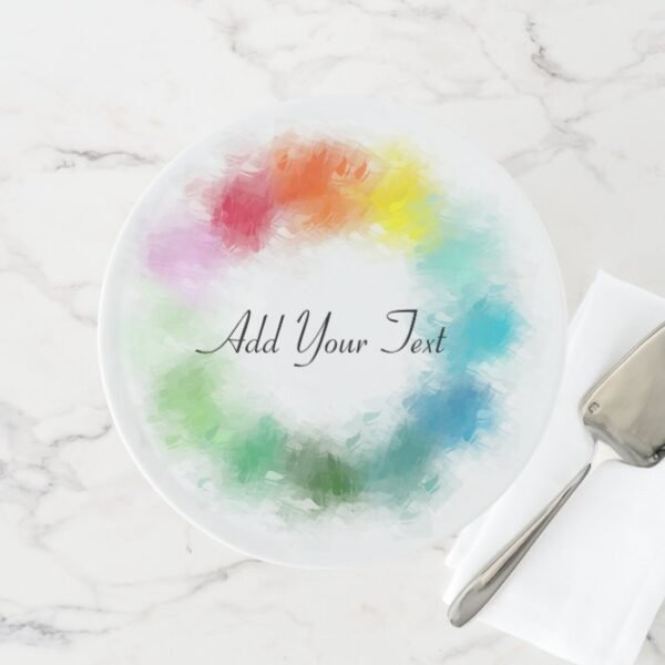 Pink Red Orange Yellow Green Blue Purple White Cake Stand