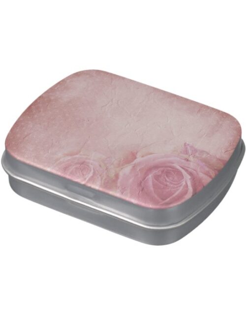 Pink Vintage Roses Candy Tin