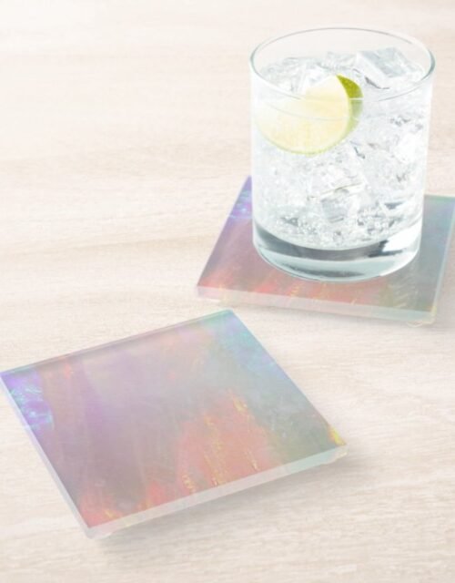 Precious opal glass coaster