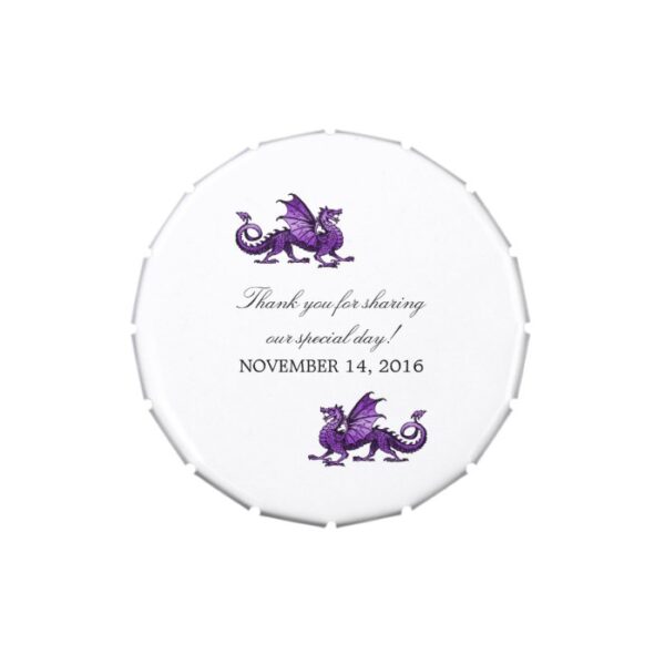 Purple Dragon Wedding Candy Tin