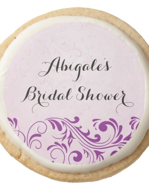 Purple Personalized Bridal Shower Cookies