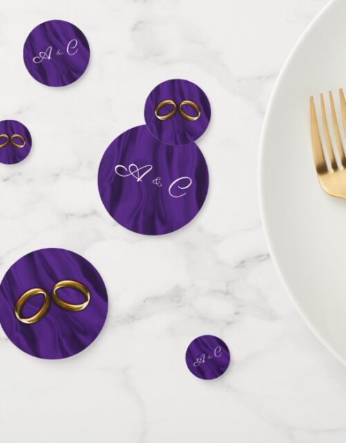 Purple Silk Wedding Confetti