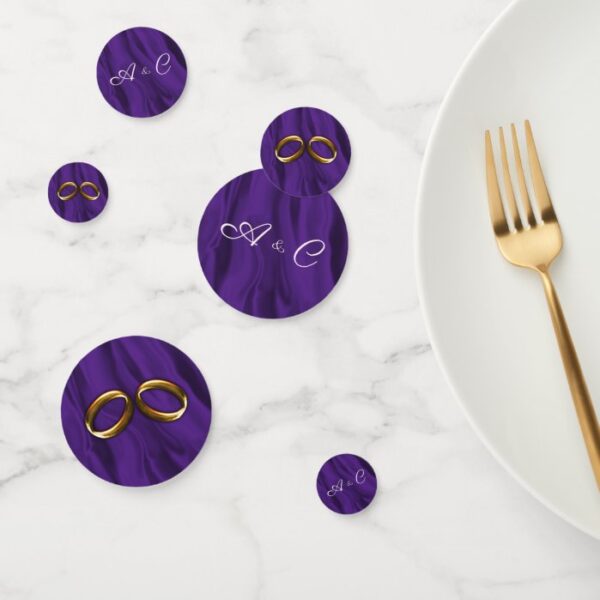 Purple Silk Wedding Confetti