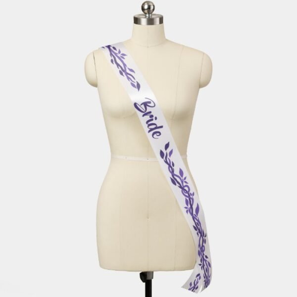 Purple Woodsy Bridal Shower Bachelorette Party Sash