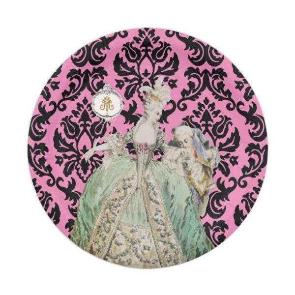 Queen Marie Antoinette CHANGE COLOR /SIZE OPTIONS- Paper Plate