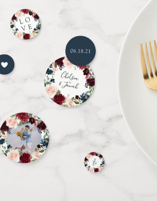 Radiant Bloom Personalized Wedding Confetti