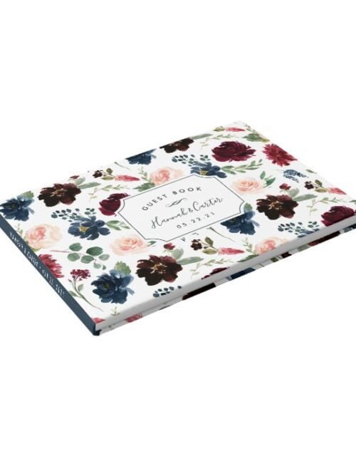 Radiant Bloom Wedding Guest Book