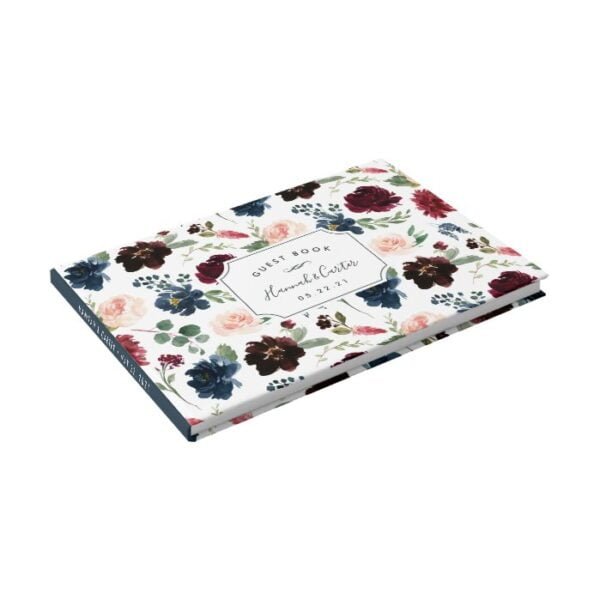 Radiant Bloom Wedding Guest Book