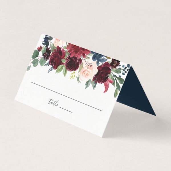 Radiant Bloom Wedding Place Card