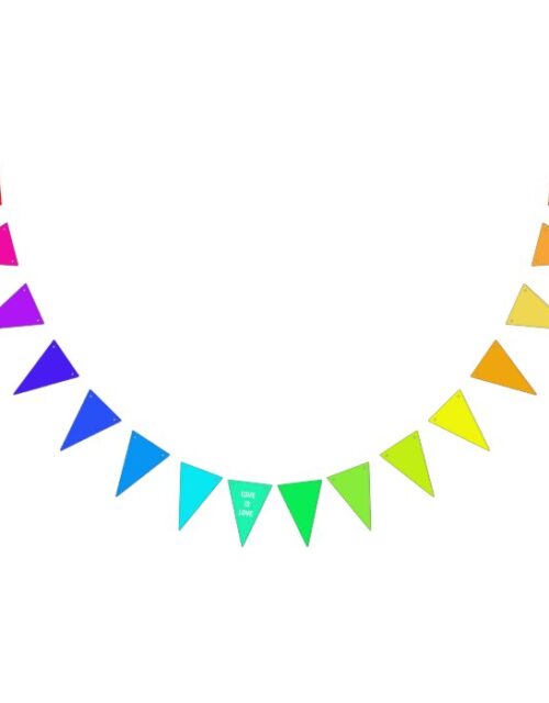 Rainbow Bunting | You Customize Text | LOVE Bunting Flags